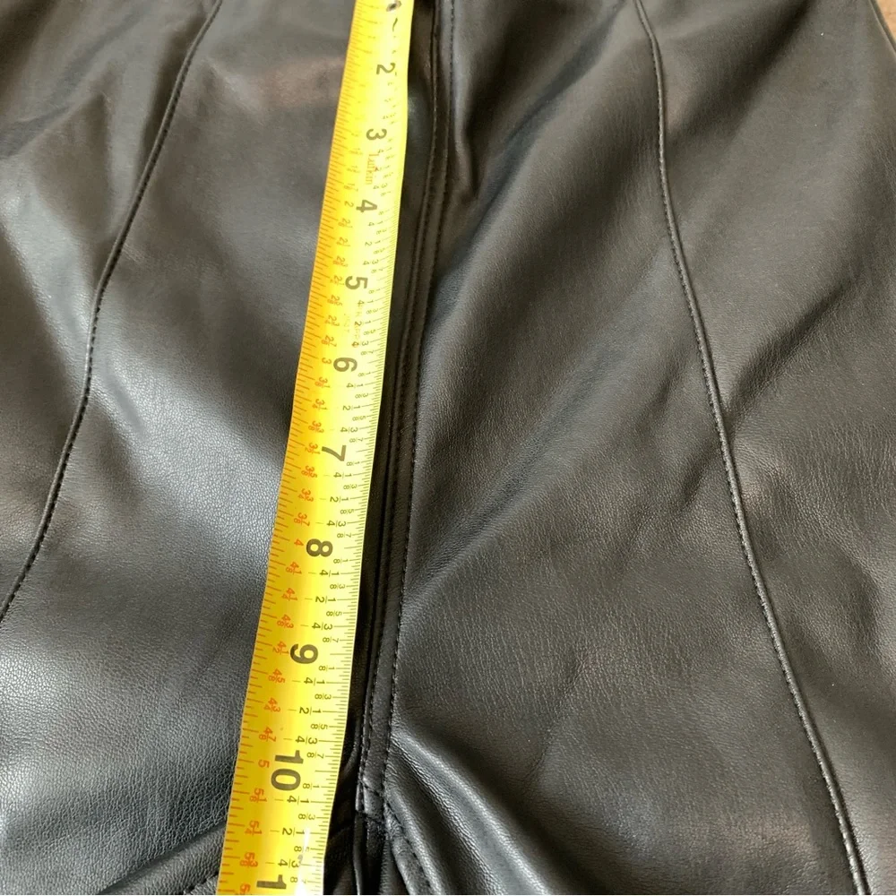 Free People We The Free Spitfire Stacked Skinny Pants Faux Leather Size 25